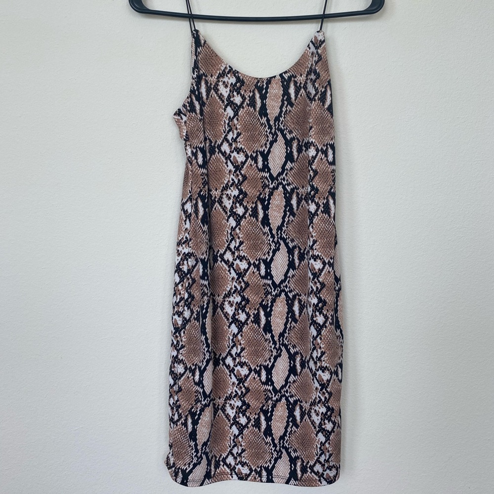 Revamped Snakeskin Mini Dress